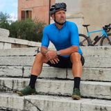 ES16 Cykeltröja Ränder. Ljusblå