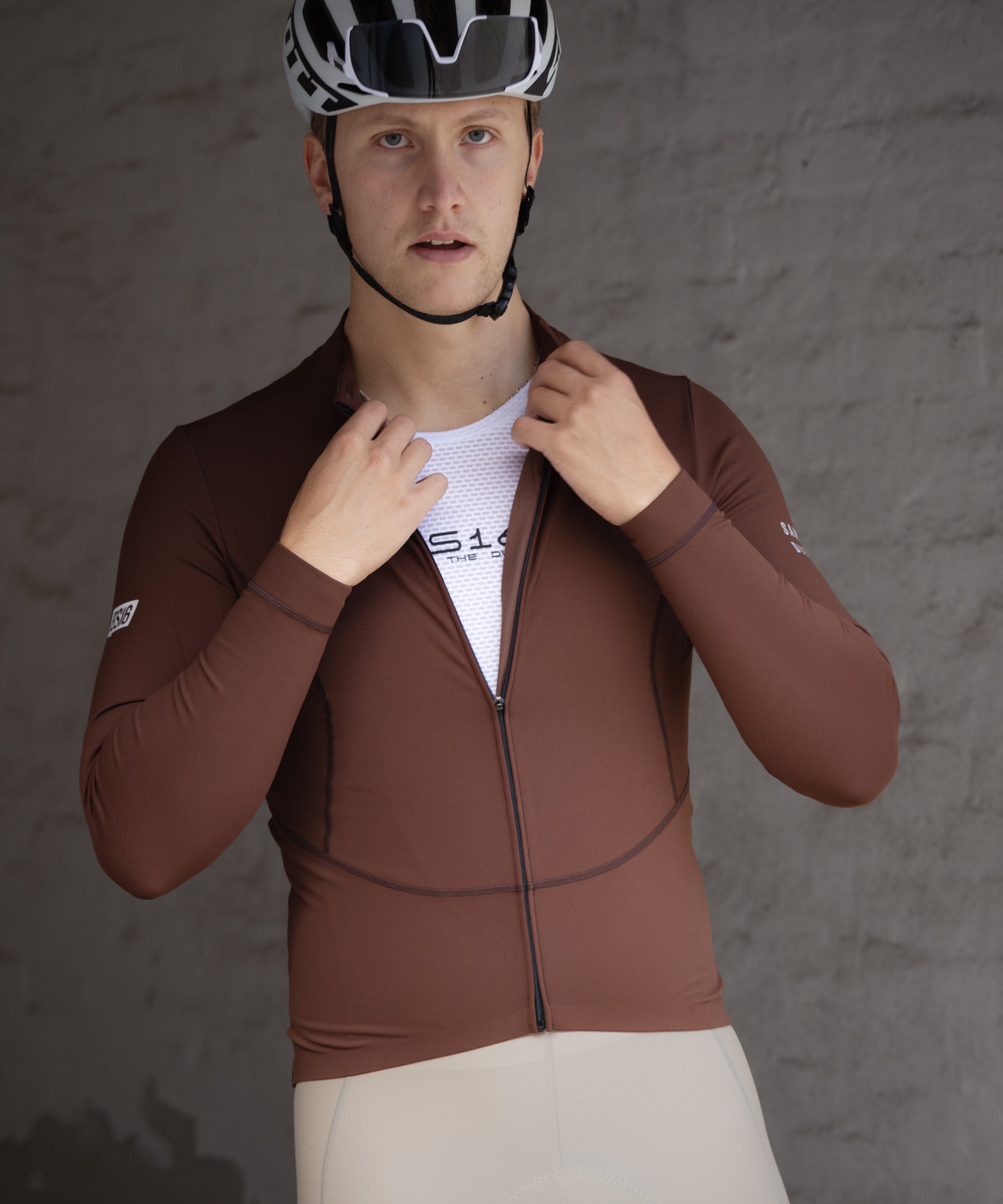 ES16 Thermal Fleece Cykeltröja. Skivad choklad