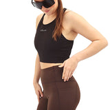 ES16 Performance Tights Mörkbrun med fickor på sidan