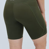 ES16 Performance Tights Army Green med fickor på sidan