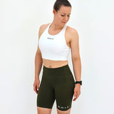ES16 Performance Tights Army Green med fickor på sidan