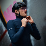 ES16 långärmad cykelfleece Supreme. Mörkblå