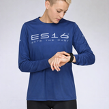 ES16 Löpströja LS – Performance Merino Blend Blue