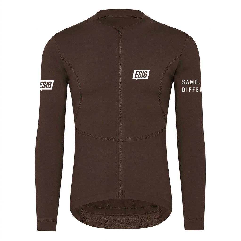 ES16 Thermal Fleece Cykeltröja. Skivad choklad