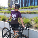 ES16 Cykeltröja Elite Stripes - "Bite The Dust" Lila svart. Kvinnor